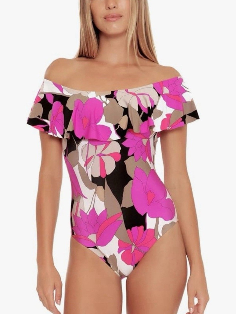 Trina Turk Lynx swimsuit size 8 EUC